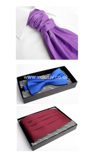 Colour-matched satin wedding cravat - XCLUSIV Horsham