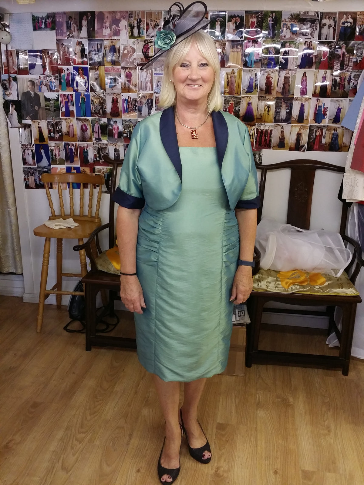 Mother of the bride reversible bolero and dress - XCLUSIV Horsham