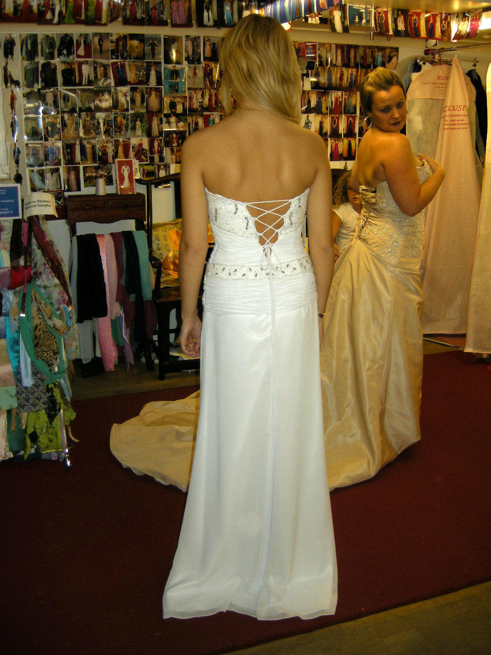 Prom Dress white chiffon with beading Secondary image