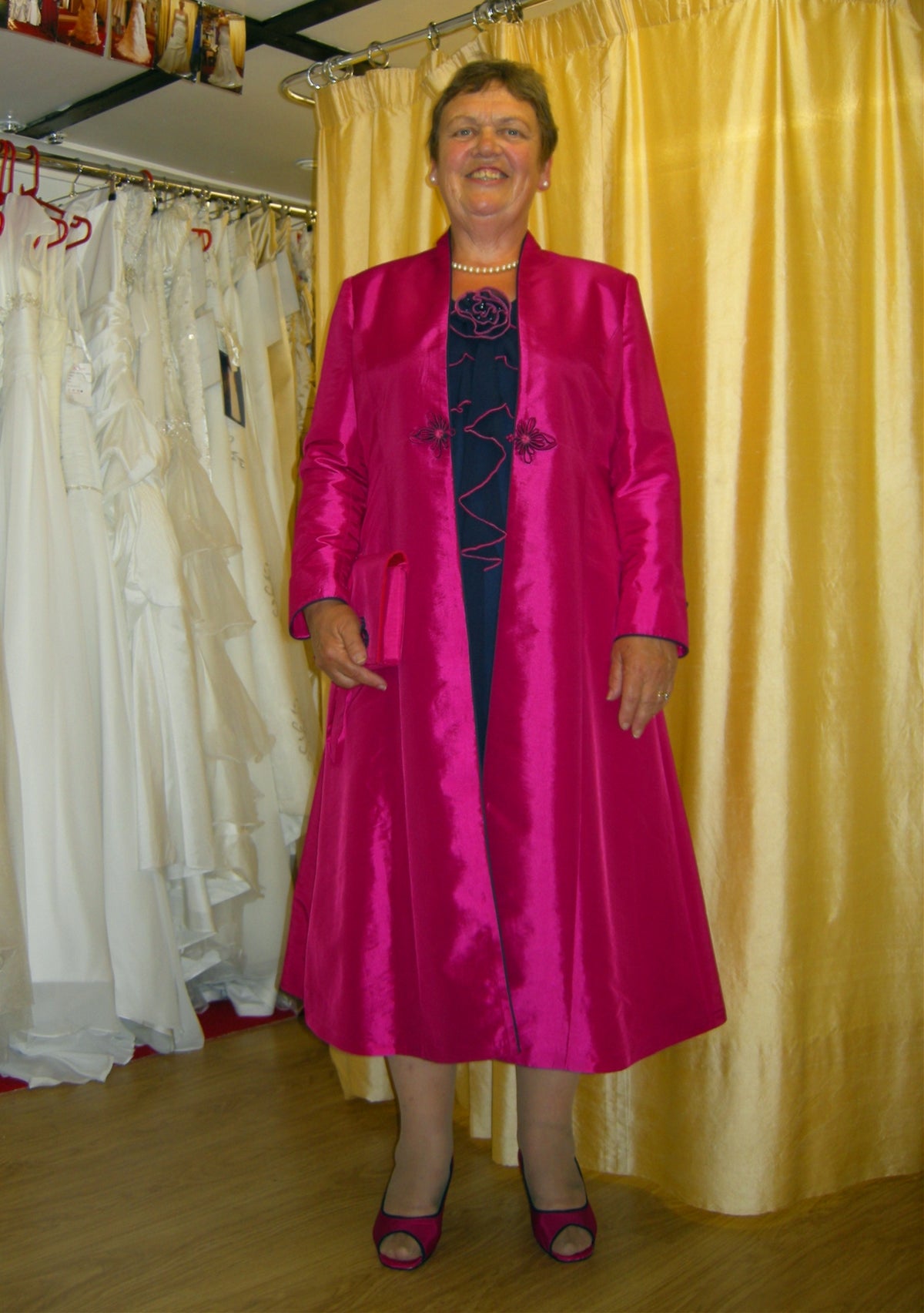 Mother of the bride taffeta coat and chiffon dress - XCLUSIV Horsham