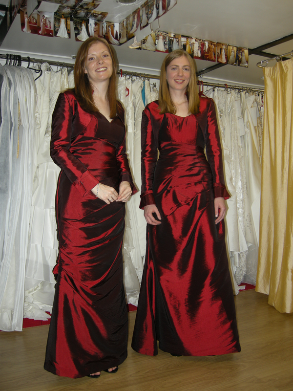 Bridesmaid dress with taffeta long-sleeve bolero - XCLUSIV Horsham